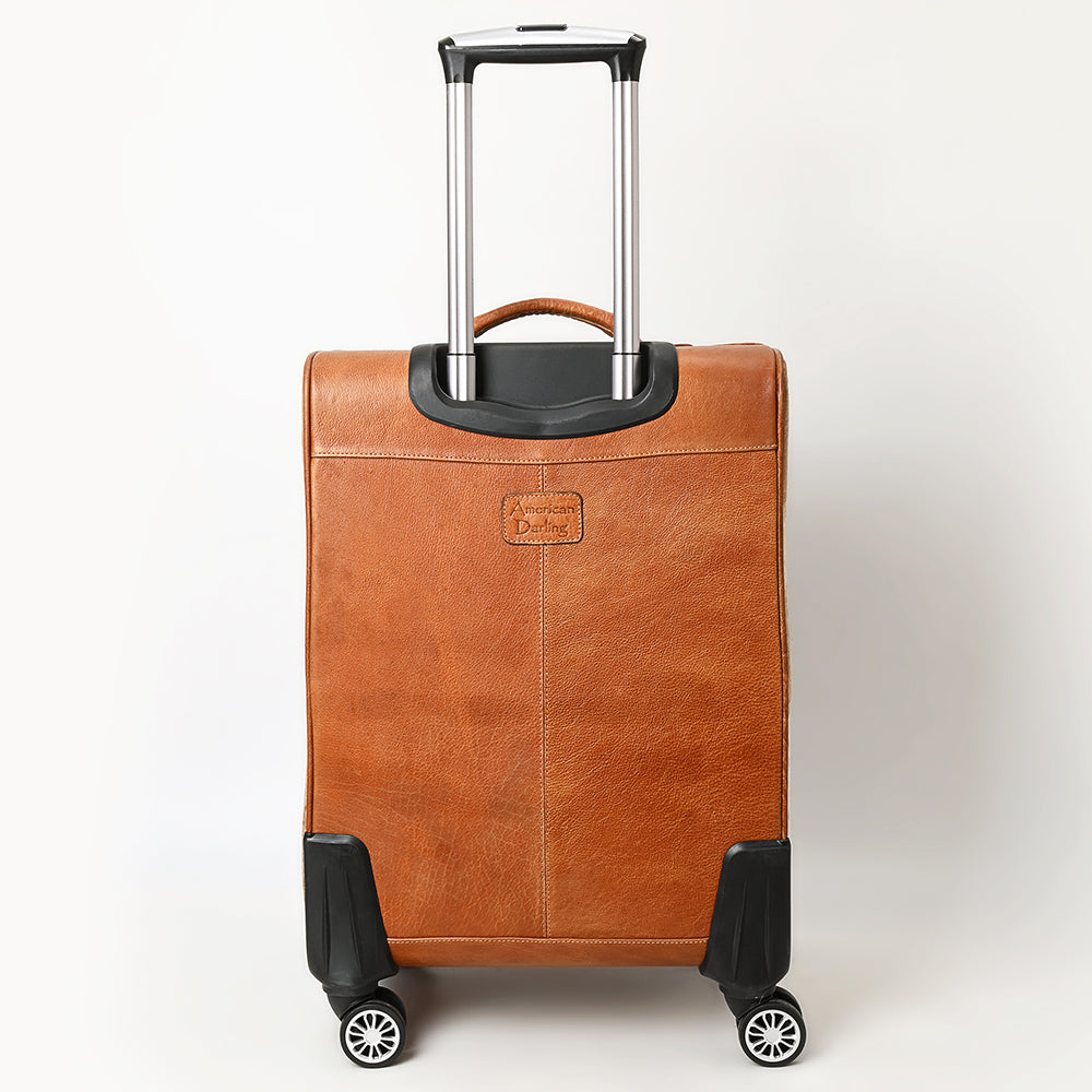 American Darling Travel Case Beautifully Hand Tooled Hair-On Genuine Leather