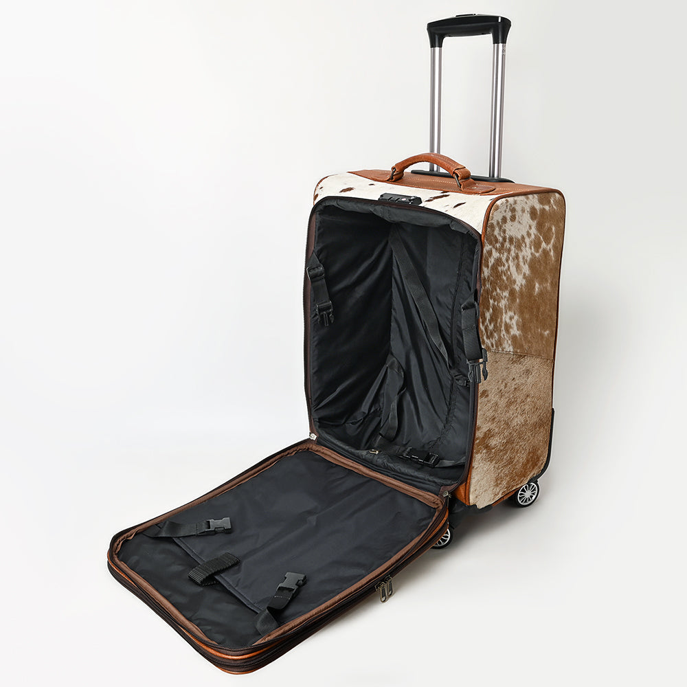 American Darling Travel Case Beautifully Hand Tooled Hair-On Genuine Leather