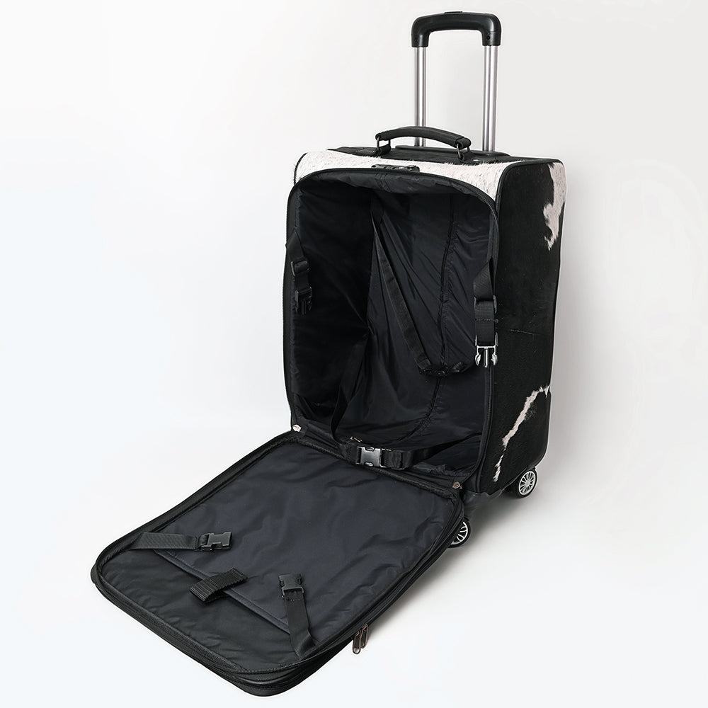 American Darling Travel Case Beautifully Hand Tooled Hair-On Genuine Leather