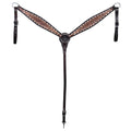 COMFYTACK Western Horse Headstall Breast Collar Set American Leather Tan