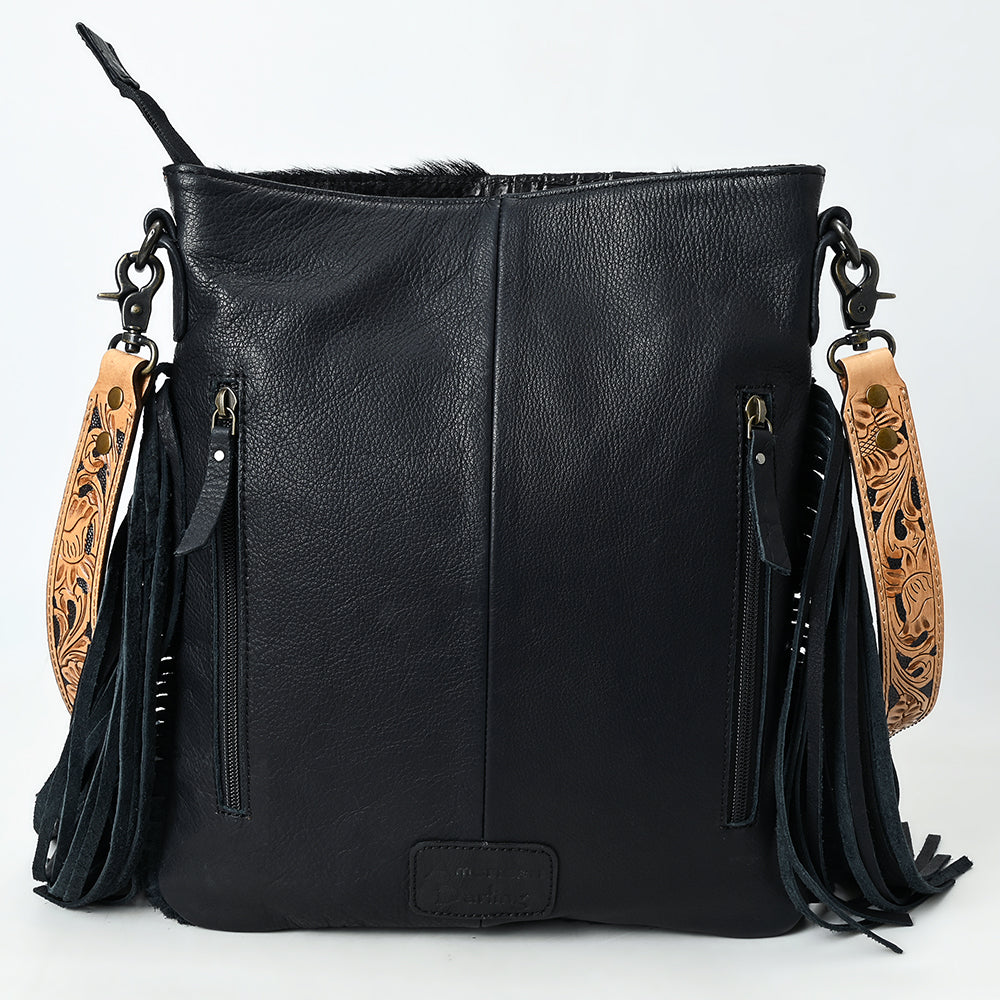 American Darling Large Crossbody Beautifully Hand Tooled Crocodile embossed Genuine Leather