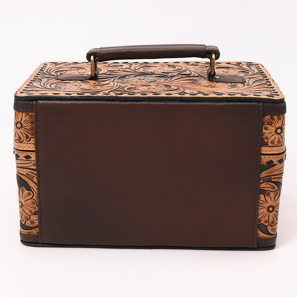 American Darling Hand Curved Genuine Leather Jewelry Case Bag