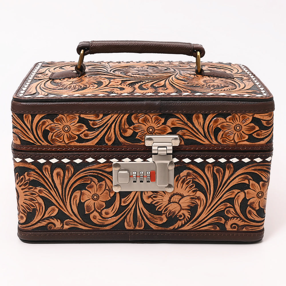 American Darling Hand Curved Genuine Leather Jewelry Case Bag
