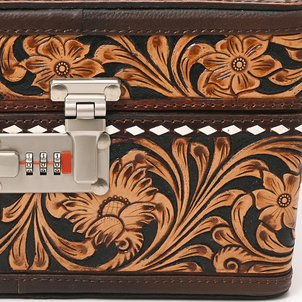 American Darling Hand Curved Genuine Leather Jewelry Case Bag