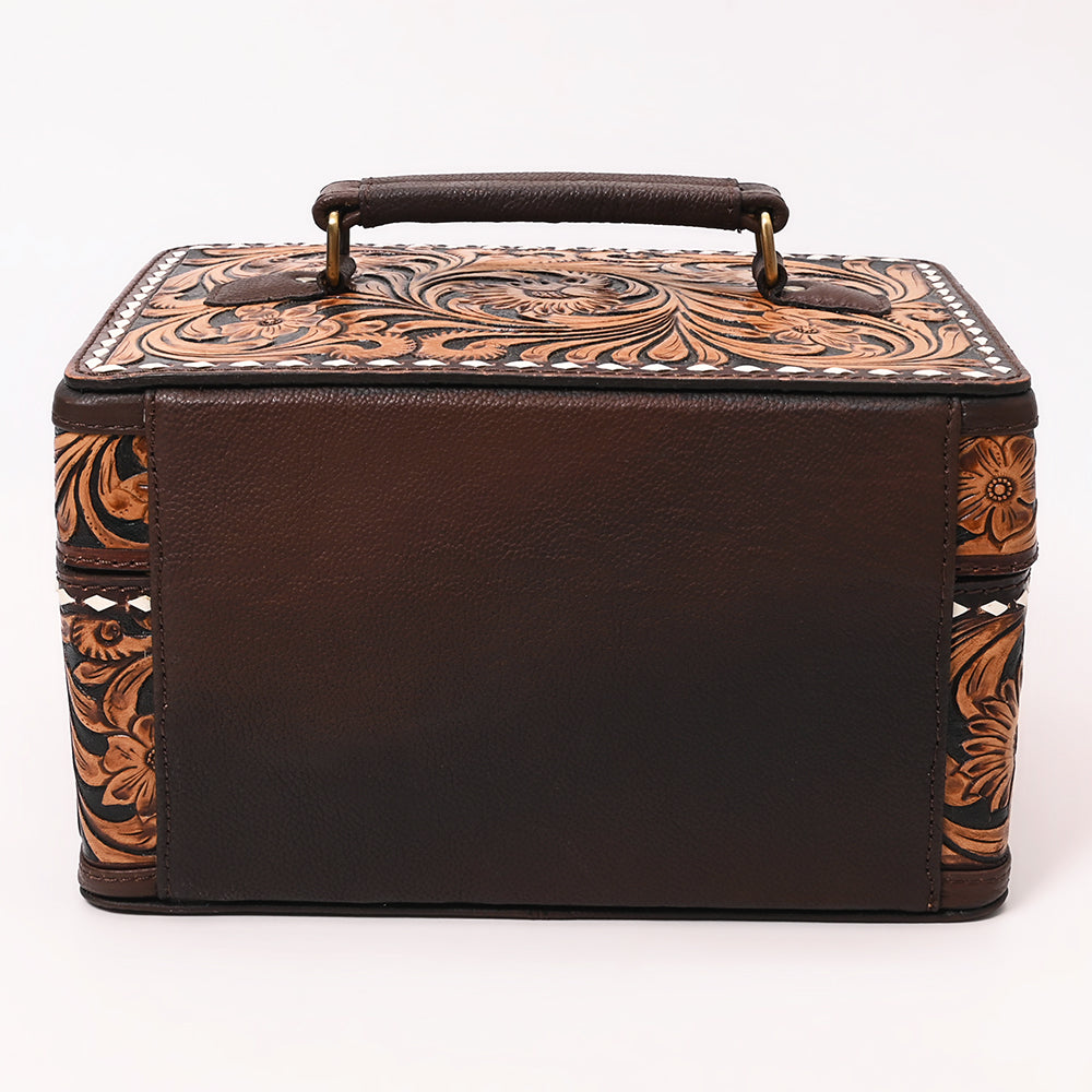American Darling Hand Curved Genuine Leather Jewelry Case Bag