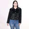 American Darling ADDR010 Velvet Women shirt dress Tunic Ladies girl Top Black