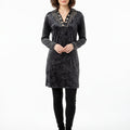 American Darling Women’s Velvet Studded Western Tunic Dress – Girls Top Antique Rivet Detail, Silky Soft Fit