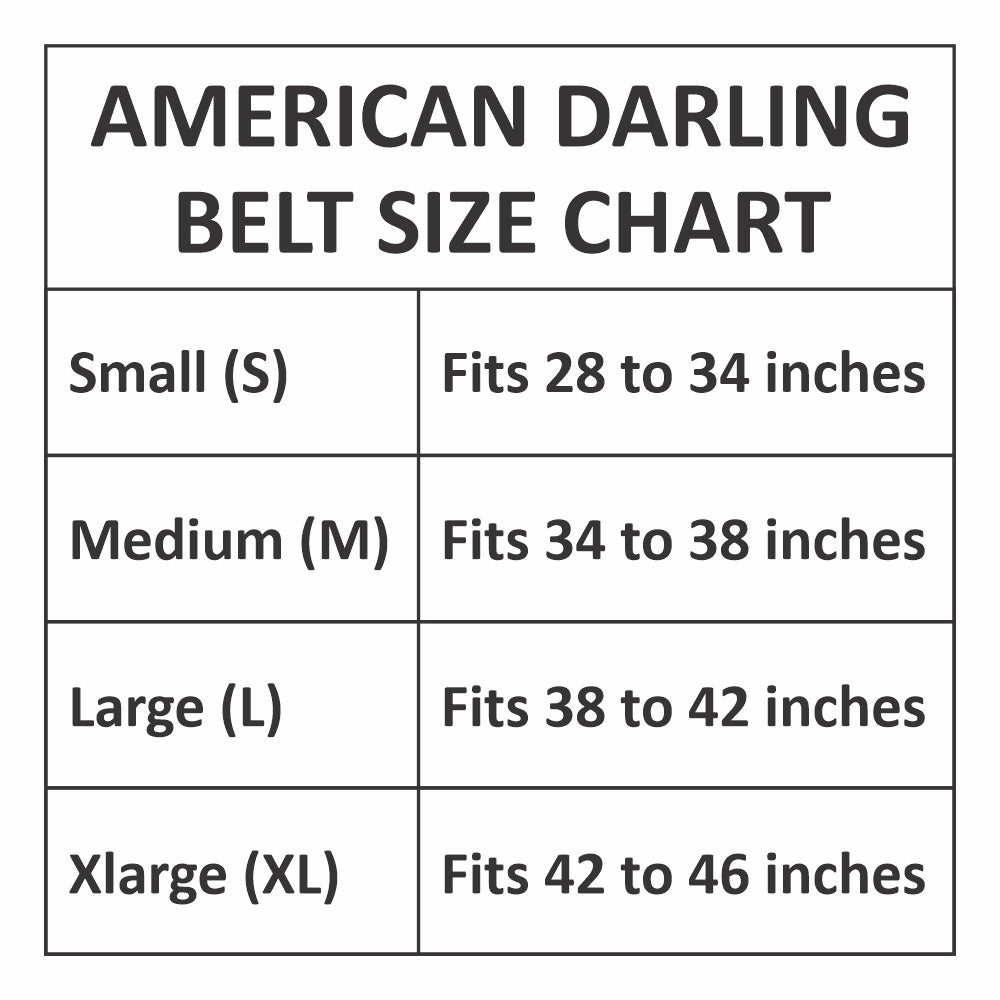 American Darling Beautifully hand tooled Genuine American Leather Belt Men and Women