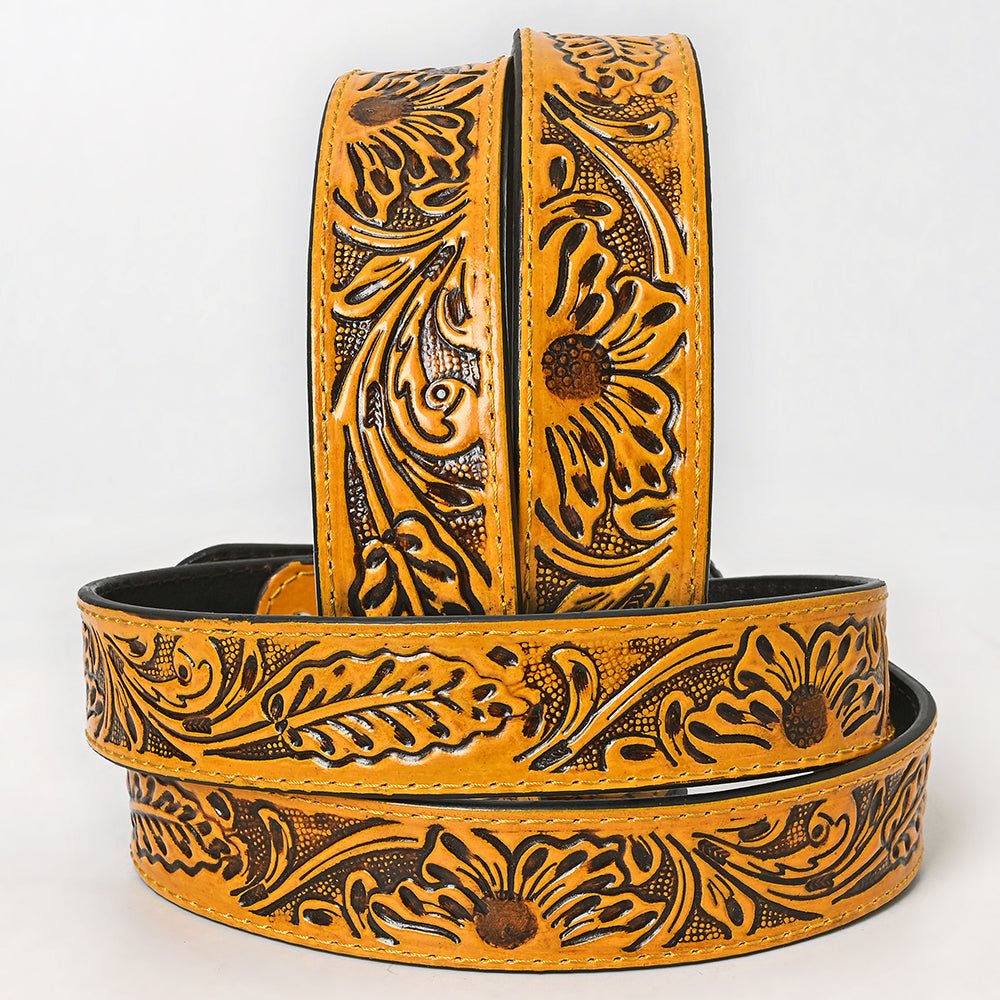 American Darling Belt Beautifully Hand Tooled Leather Unisex | Western Handcrafted