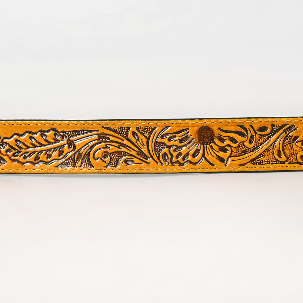 American Darling Belt Beautifully Hand Tooled Leather Unisex | Western Handcrafted