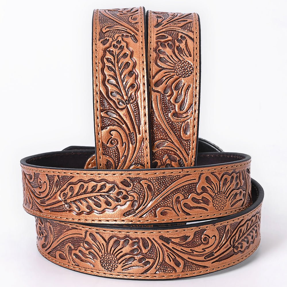 American Darling Belt Beautifully Hand Tooled Leather Unisex | Western Handcrafted