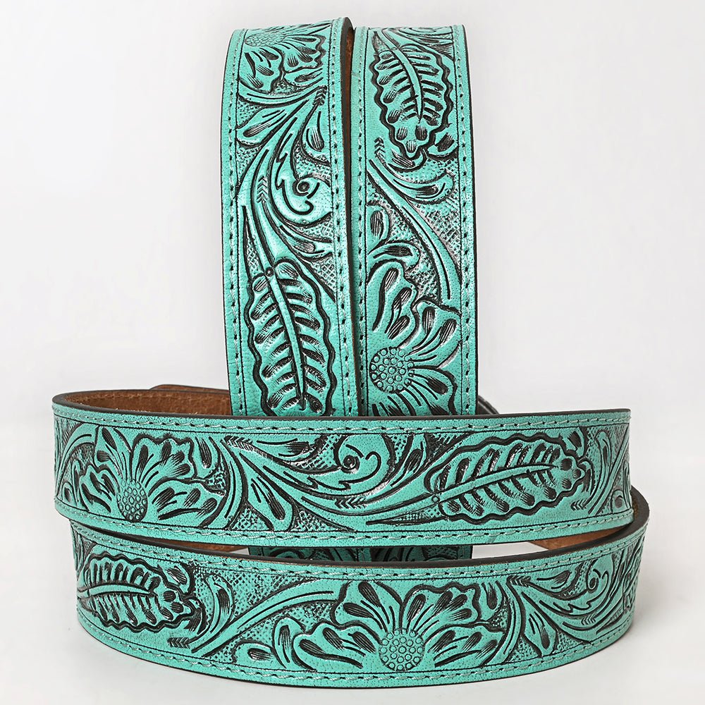 American Darling Belt Beautifully Hand Tooled Leather Unisex | Western Handcrafted