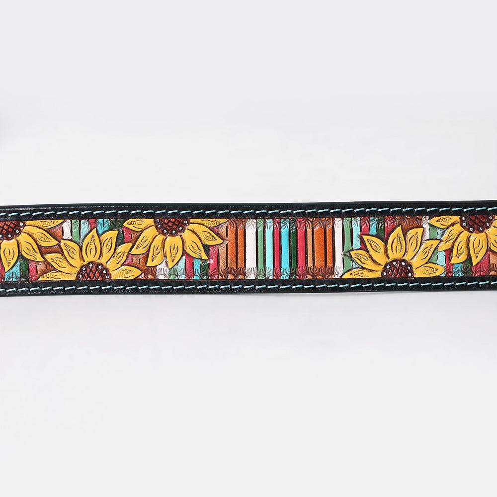 American Darling  Beautifully Hand Tooled Genuine American Leather Belt Men and  Women