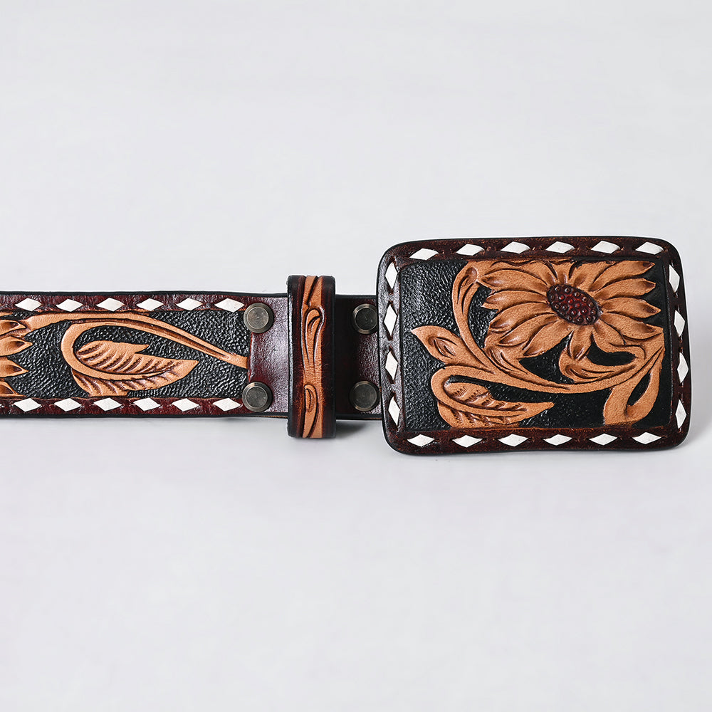 American Darling Beautifully Hand tooled Leather Unisex Belt| Western Belt | Handcrafted