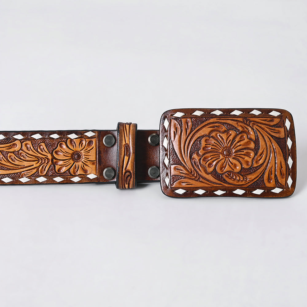 American Darling Beautifully Hand tooled Leather Unisex Belt| Western Belt | Handcrafted