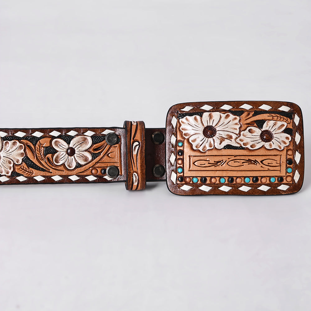 American Darling Beautifully Hand tooled Leather Unisex Belt| Western Belt | Handcrafted