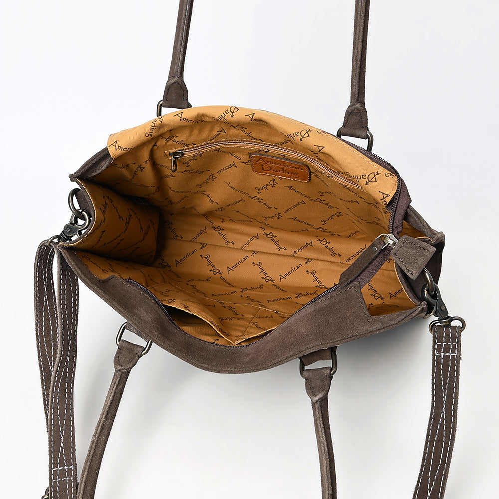 American Darling Tote Genuine Suede Leather