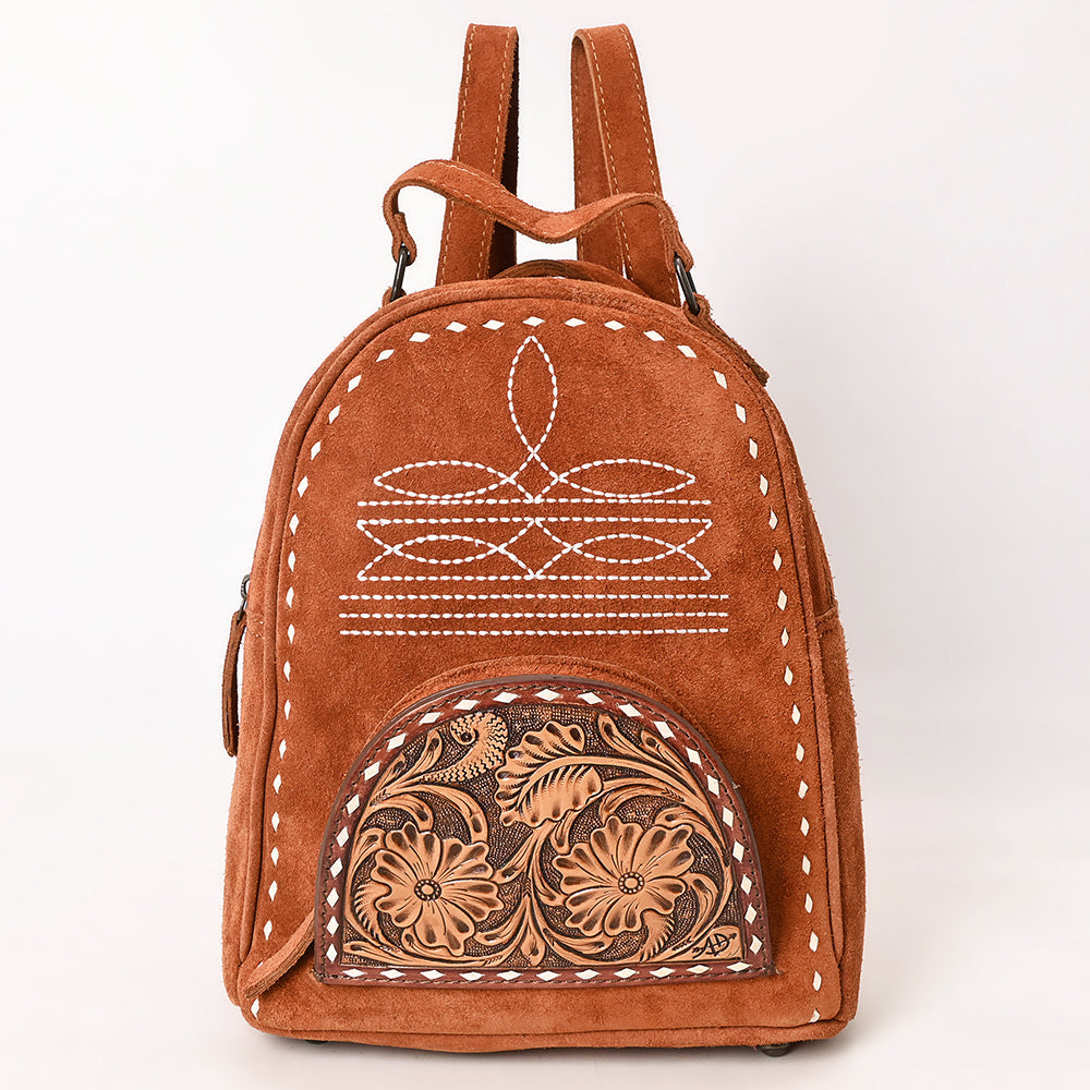 American Darling Backpack Hand Tooled Genuine Leather
