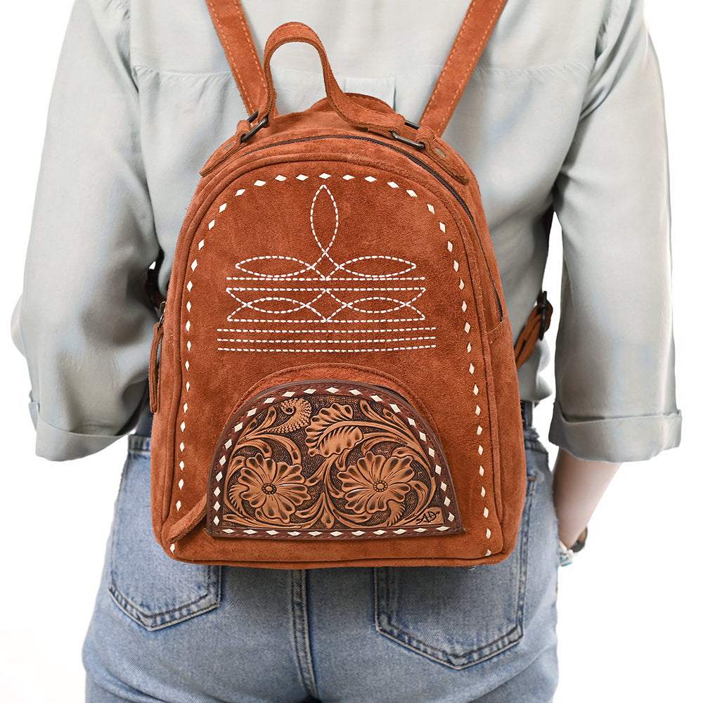American Darling Backpack Hand Tooled Genuine Leather