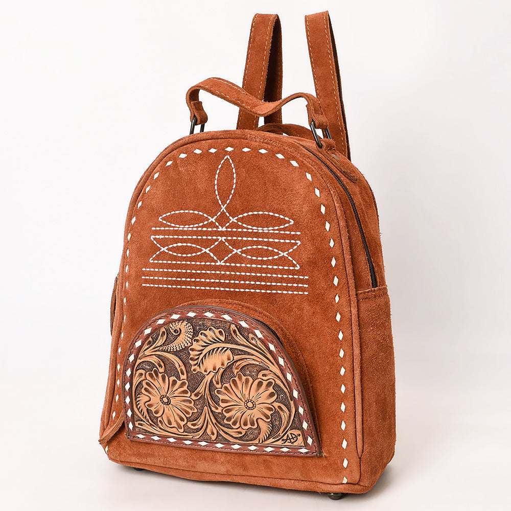 American Darling Backpack Hand Tooled Genuine Leather
