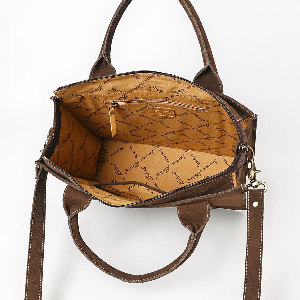 American Darling Tote Genuine Suede Leather