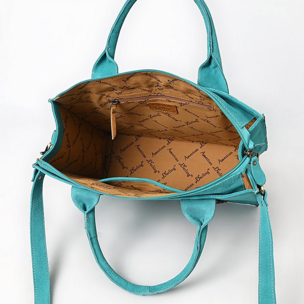 American Darling Tote Genuine Suede Leather