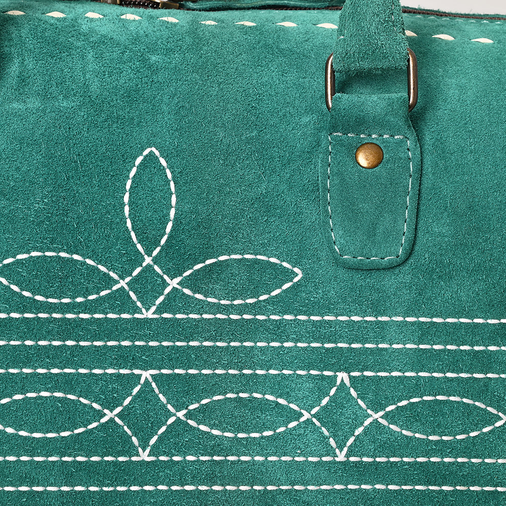 American Darling Tooled Leather Western Travel Duffel Bag