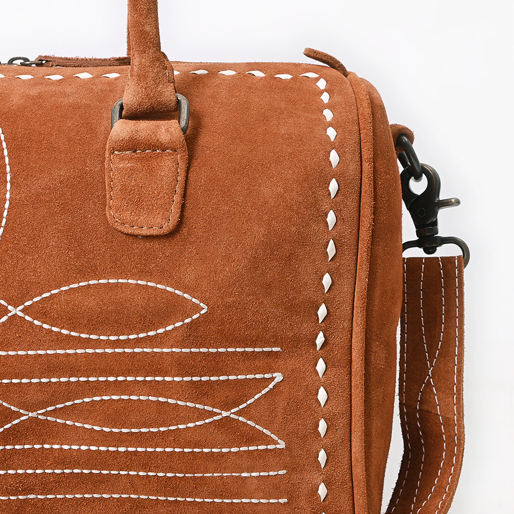 American Darling Tooled Leather Western Travel Duffel Bag