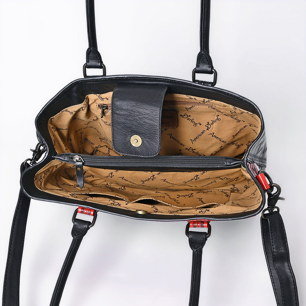 American Darling Tote Beautifully Hand Tooled Genuine Leather
