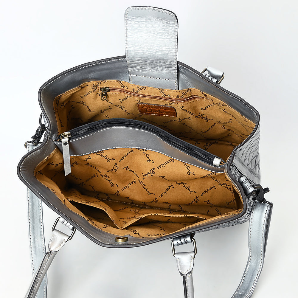 American Darling Tote Hand Tooled Genuine Leather