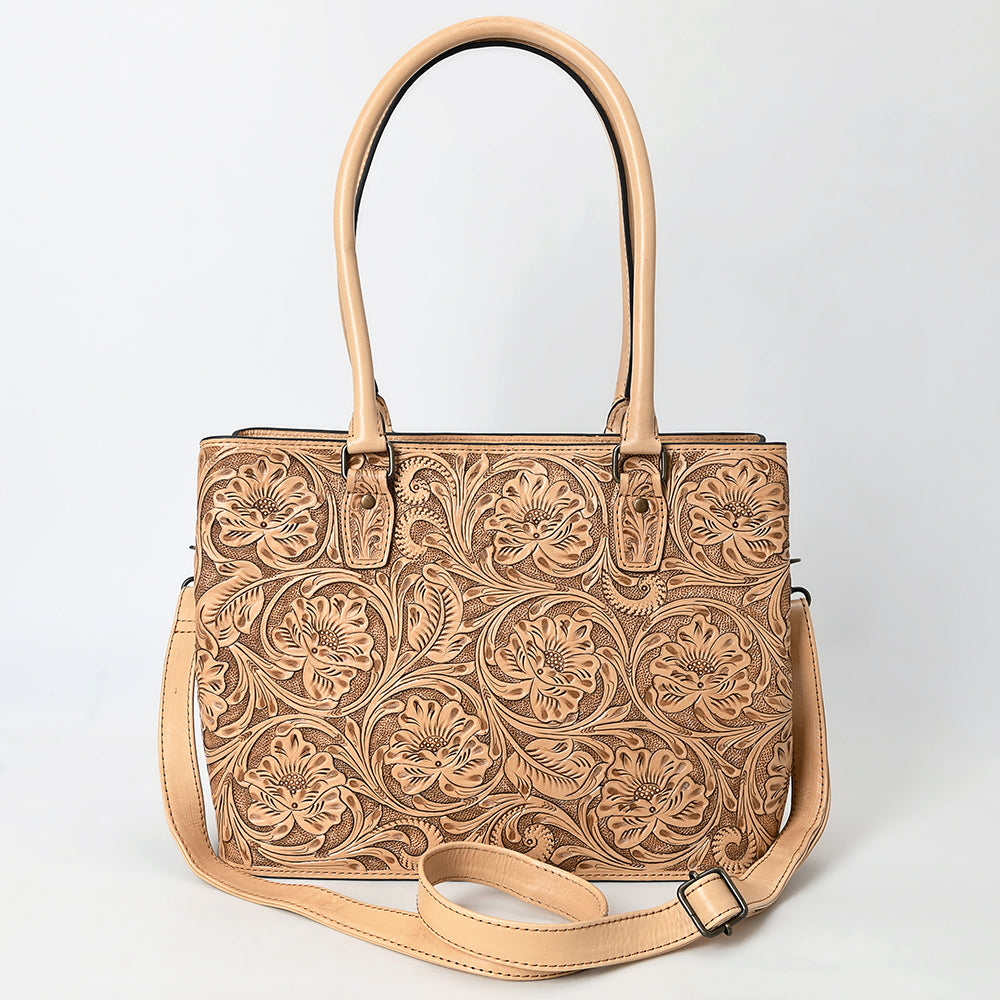 American Darling Tote Hand Tooled Genuine Leather