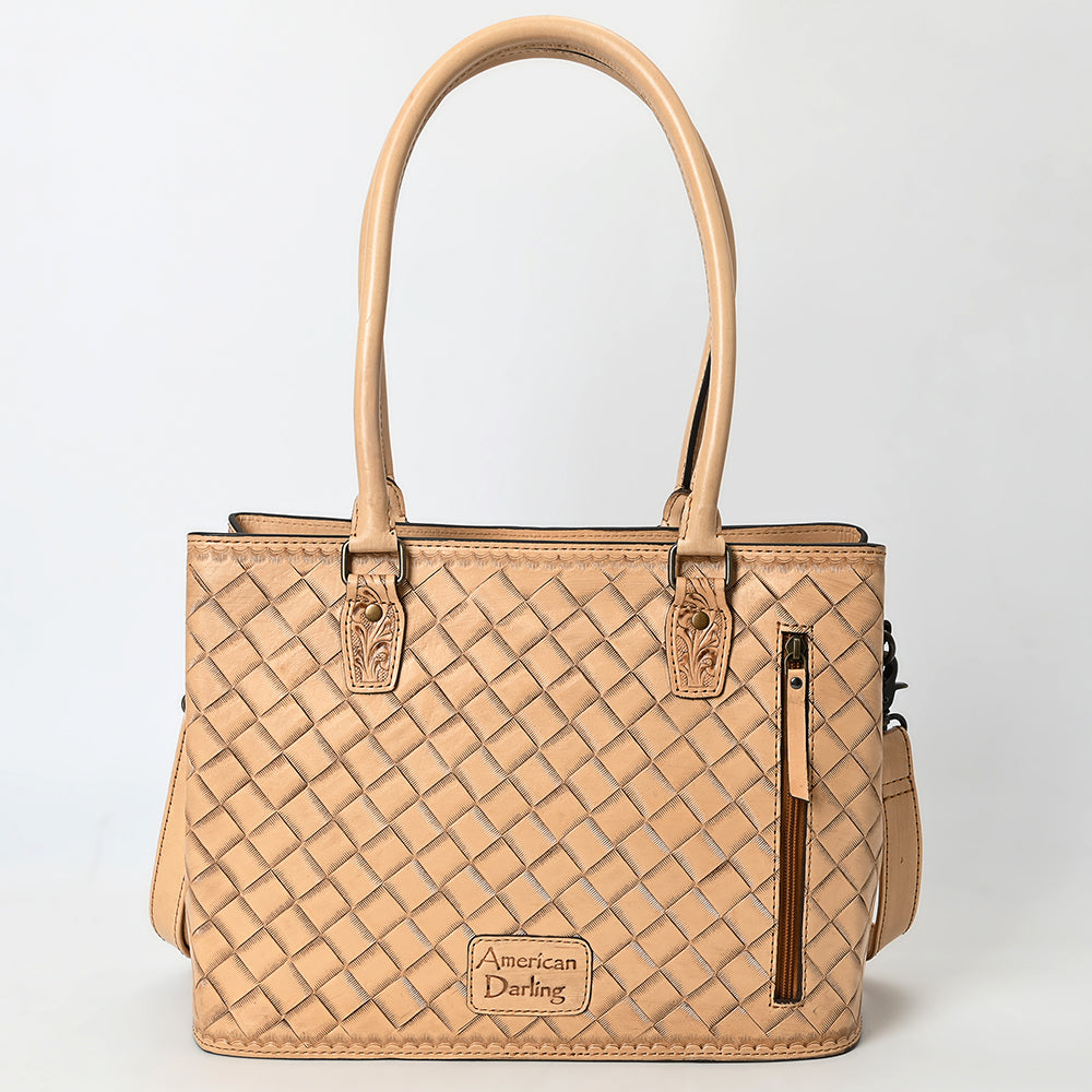 American Darling Tote Hand Tooled Genuine Leather