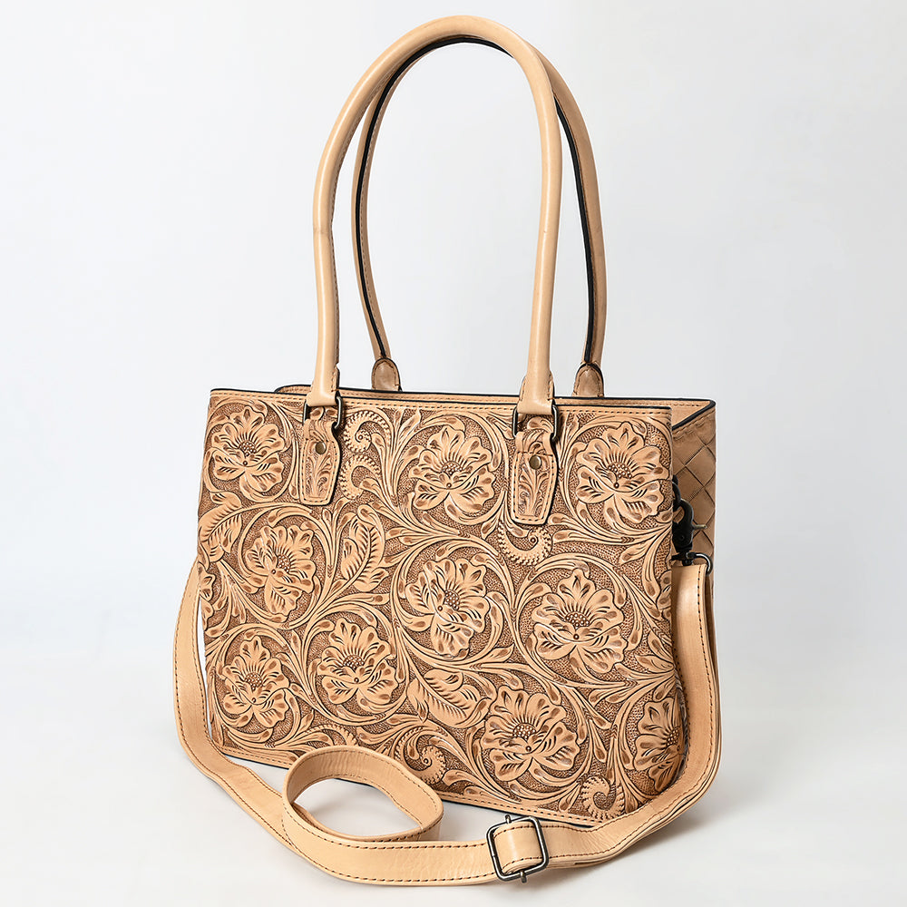 American Darling Tote Hand Tooled Genuine Leather