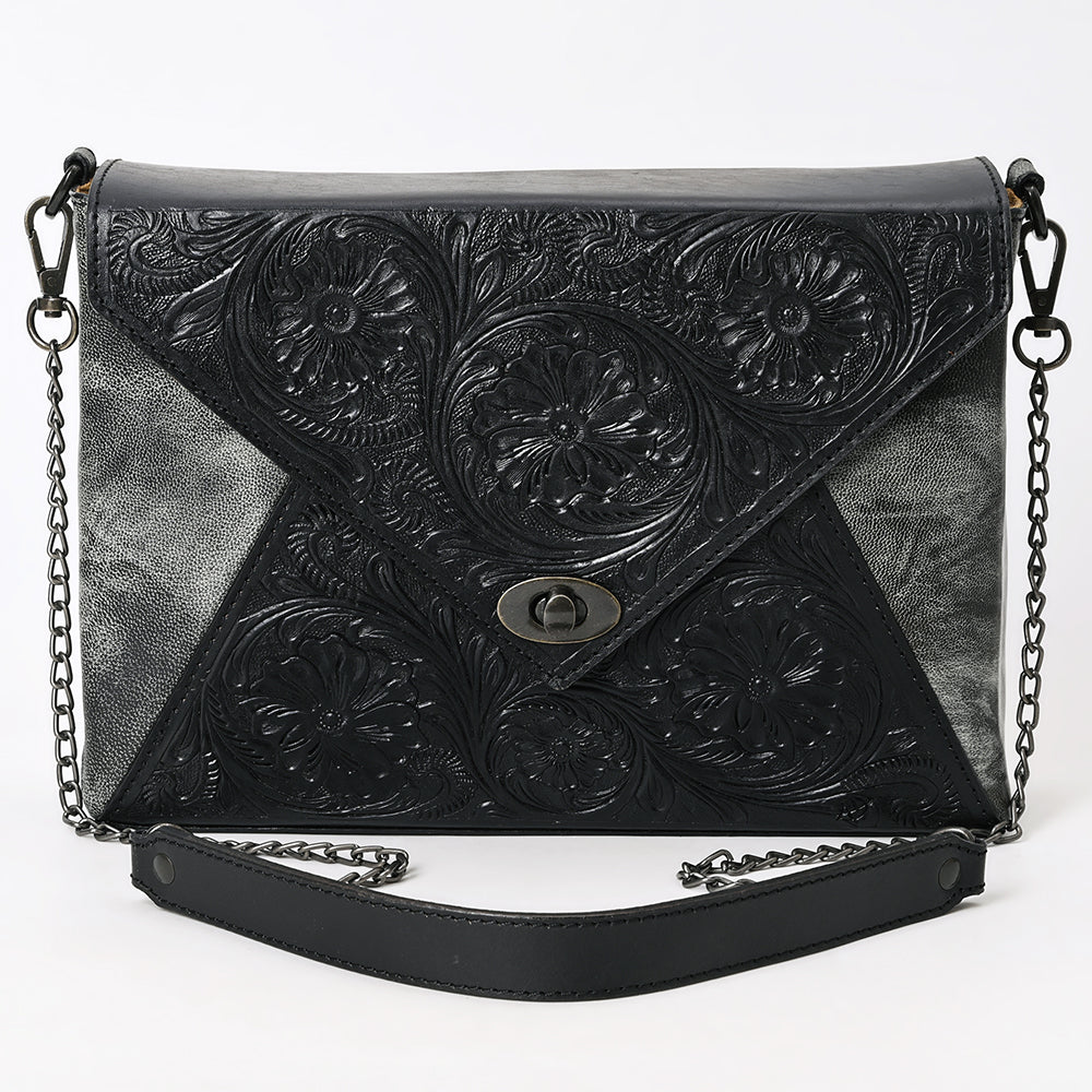 American Darling Envelope Hand Tooled Hair-On Genuine Leather Women Bag Western Handbag Purse | for