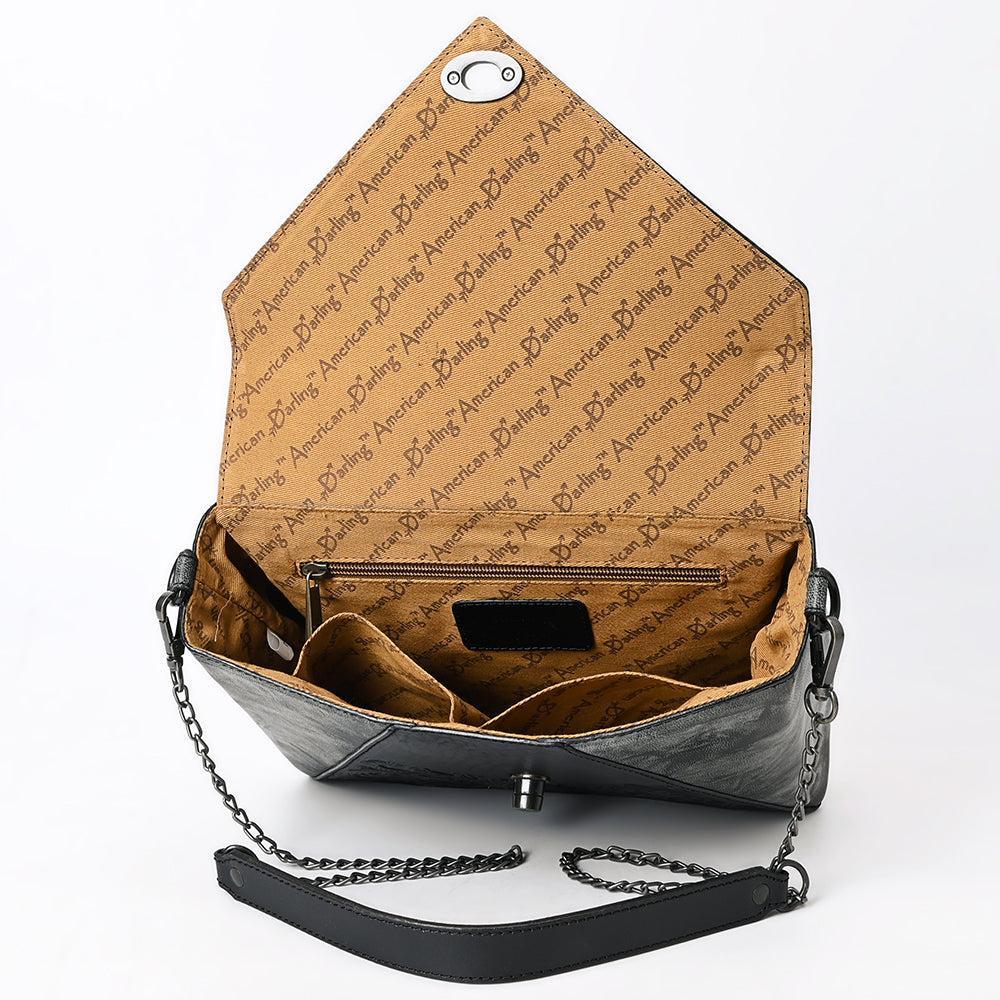 American Darling Envelope Hand Tooled Hair-on Genuine Leather