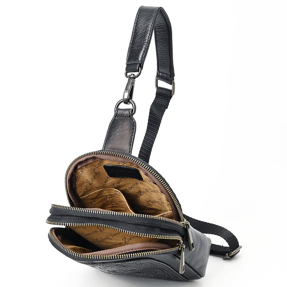 American Darling Large Crossbody Beautifully Hand Tooled Genuine Leather