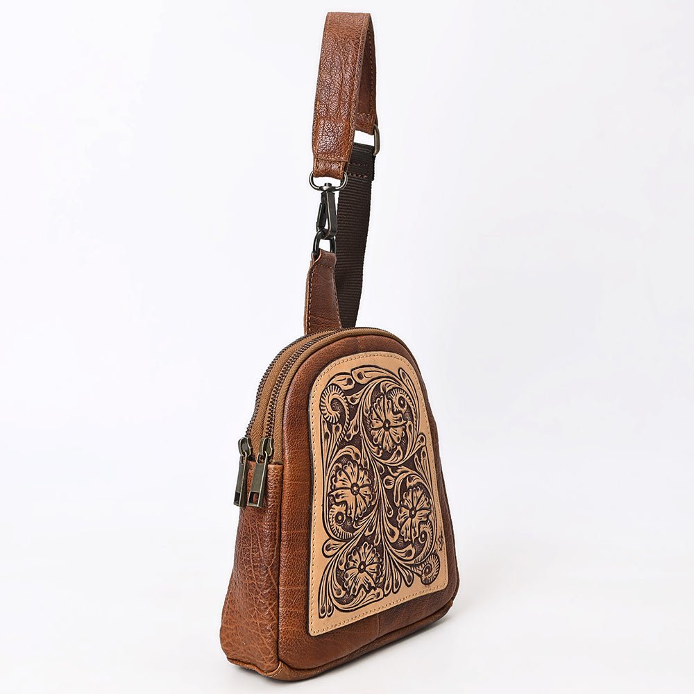 American Darling Sling Hand Tooled Genuine Leather