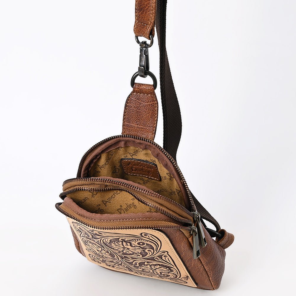 American Darling Sling Hand Tooled Genuine Leather