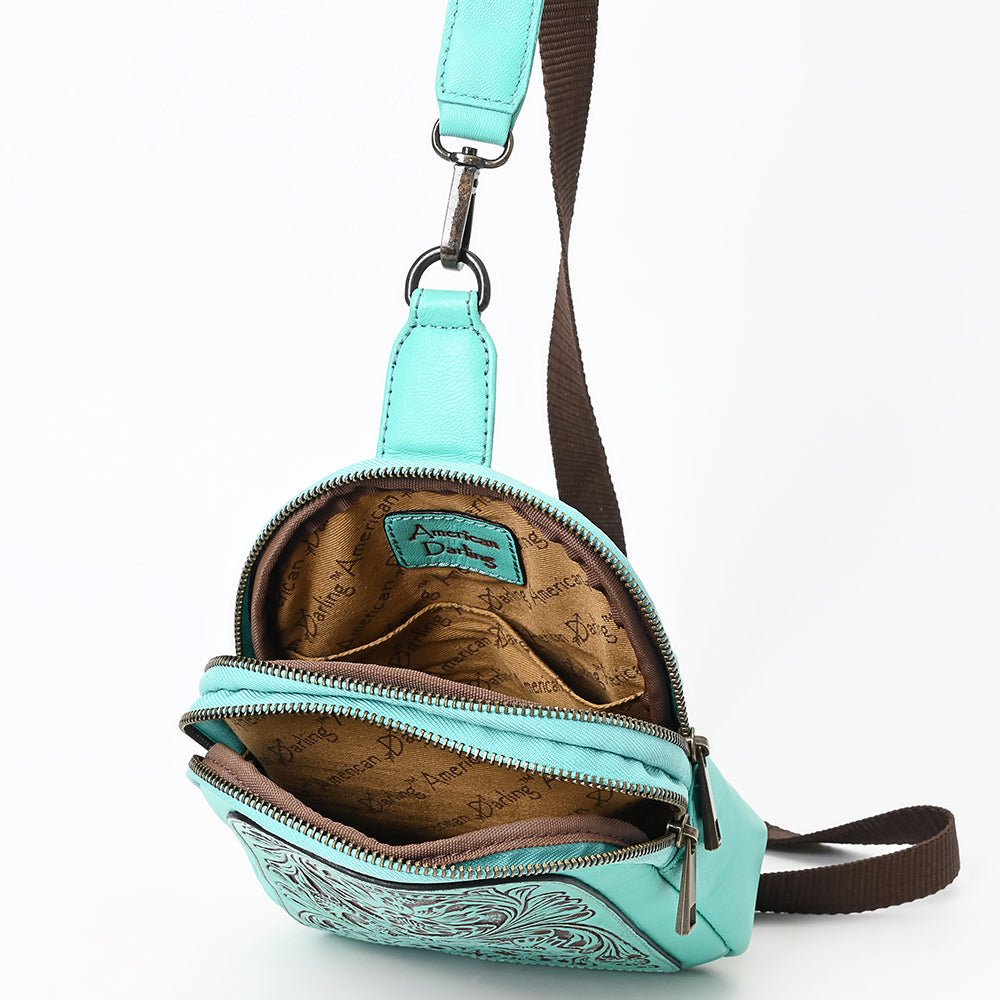 American Darling Sling Hand Tooled Genuine Leather