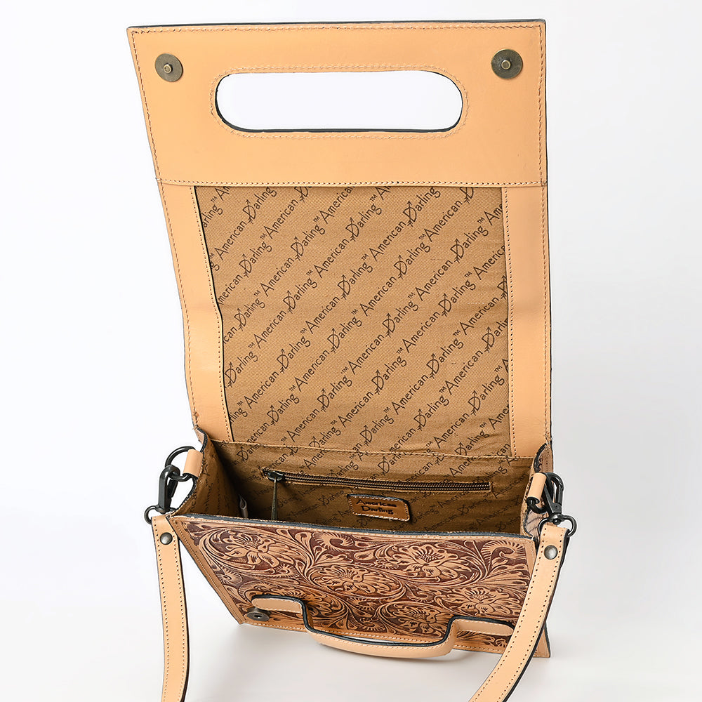 American Darling Small Crossbody Beautifully Hand Tooled Genuine Leather Women Bag Western Handbag Purse