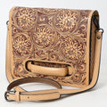 Small Crossbody Beautifully Hand Tooled Genuine Leather