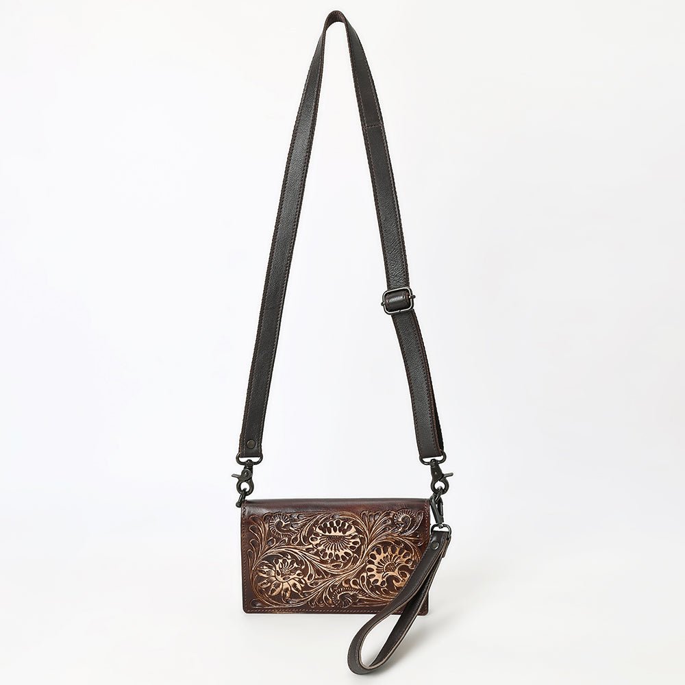 American Darling Small Crossbody Beautifully Hand Tooled Genuine Leather
