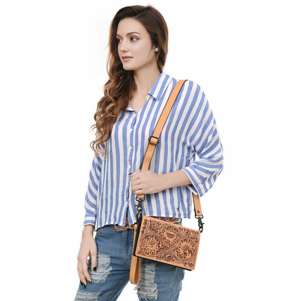 American Darling Wallet Beautifully Hand Tooled Genuine Leather