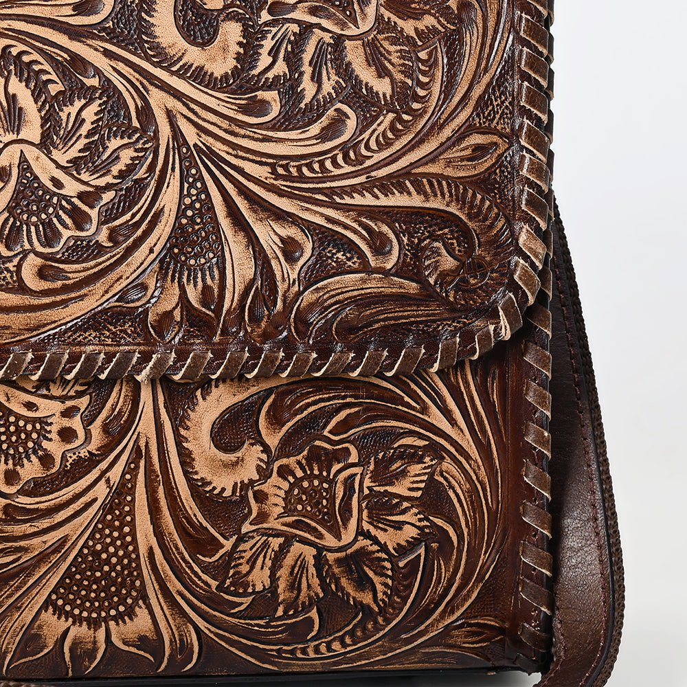 American Darling Crossbody Beautifully Hand Tooled Genuine Leather