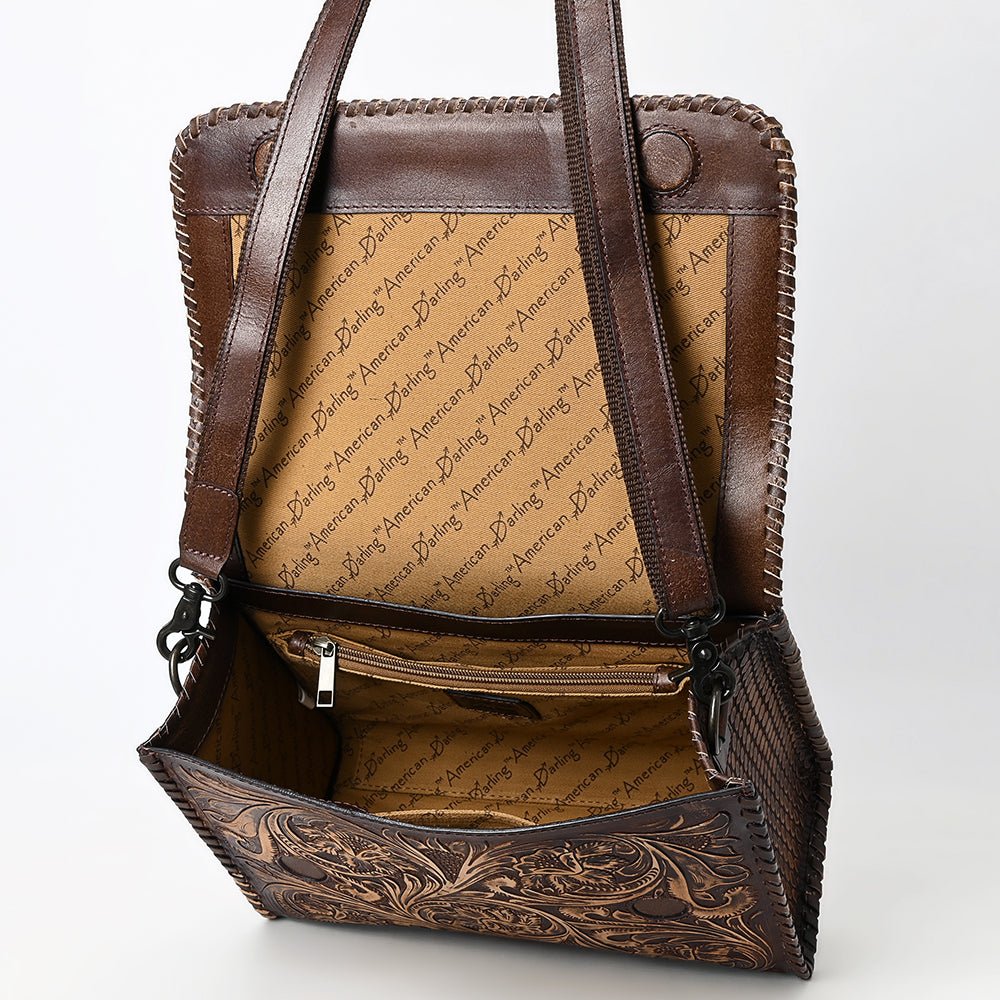 American Darling Crossbody Beautifully Hand Tooled Genuine Leather