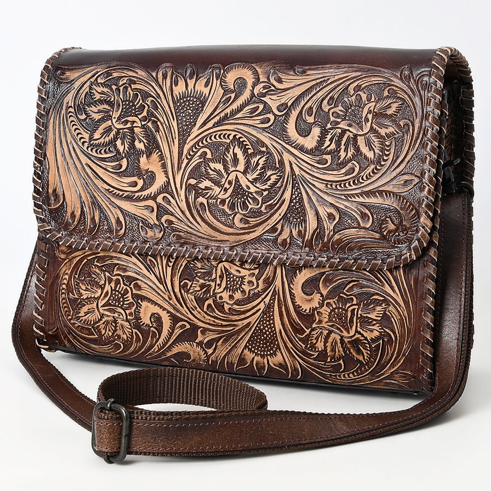 American Darling Crossbody Beautifully Hand Tooled Genuine Leather