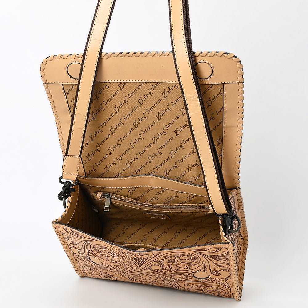 American Darling Crossbody Beautifully Hand Tooled Genuine Leather