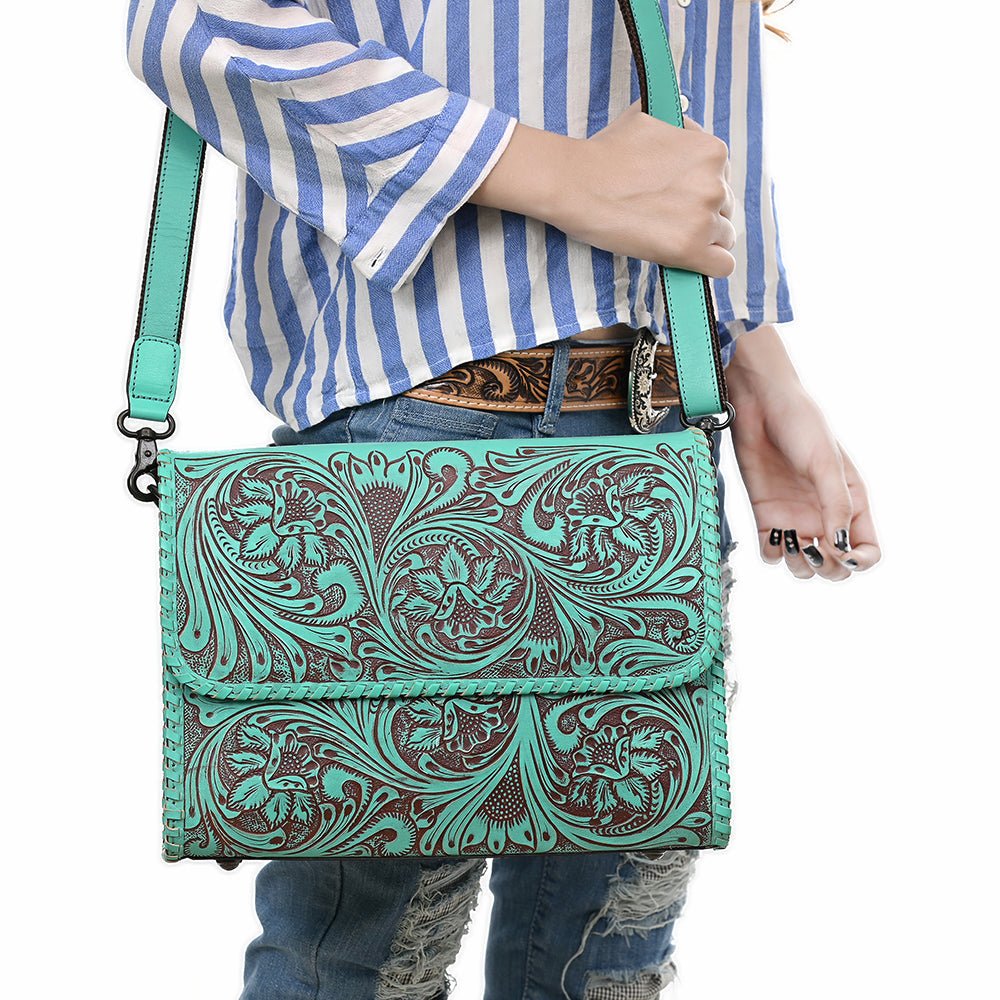 American Darling Crossbody Beautifully Hand Tooled Genuine Leather