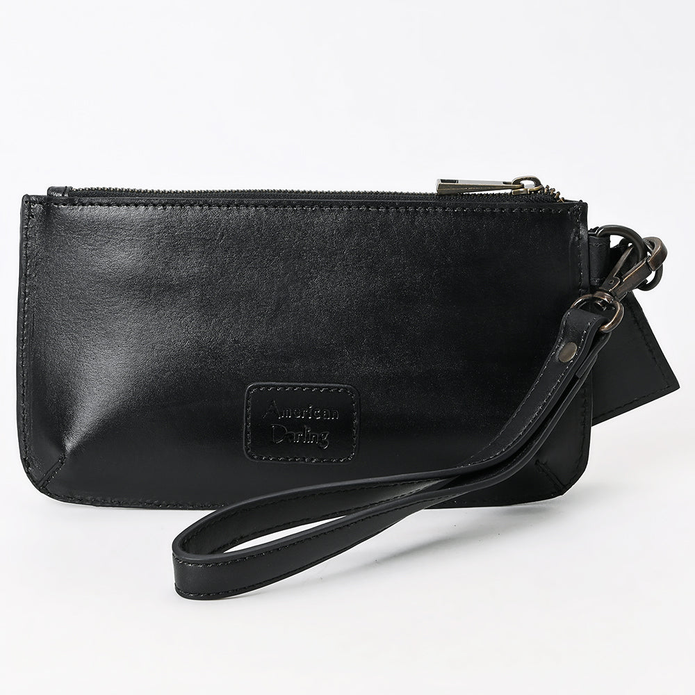 American Darling Wristlet Beautifully Hand Tooled Genuine Leather