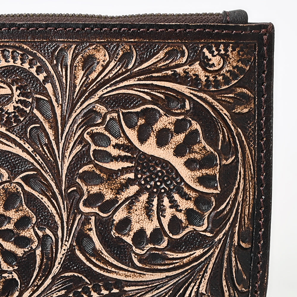 American Darling Wristlet Beautifully Hand Tooled Genuine Leather